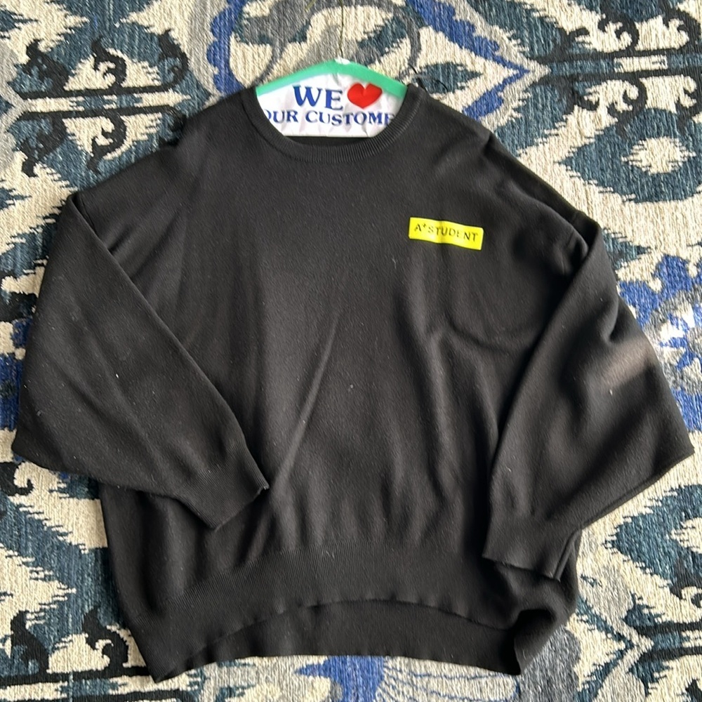 ZARA Sweatshirt with Neon Yellow Print